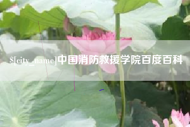 绍兴中国消防救援学院百度百科