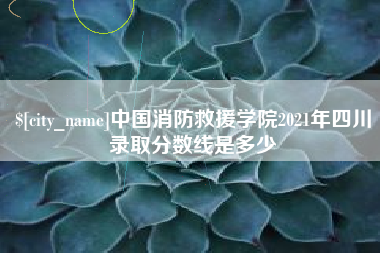 绍兴中国消防救援学院2021年四川录取分数线是多少