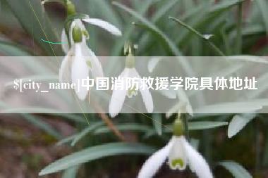 绍兴中国消防救援学院具体地址