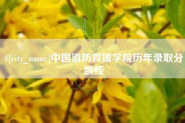绍兴中国消防救援学院历年录取分数线
