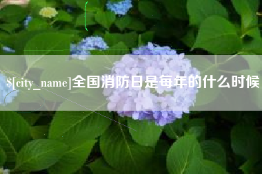 绍兴全国消防日是每年的什么时候
