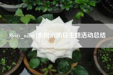 绍兴全国消防日主题活动总结