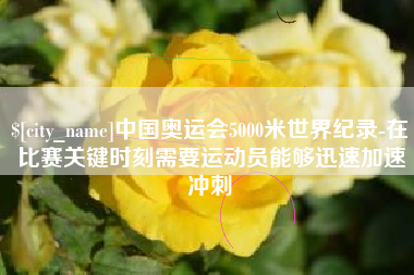 绍兴中国奥运会5000米世界纪录-在比赛关键时刻需要运动员能够迅速加速冲刺