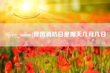 绍兴我国消防日是哪天几月几日