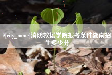 绍兴消防救援学院报考条件湖南招生多少分
