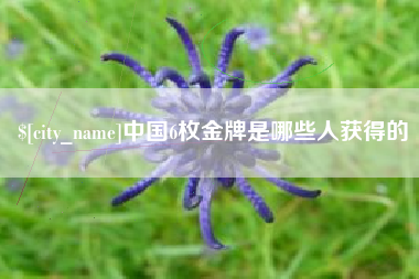 绍兴中国6枚金牌是哪些人获得的