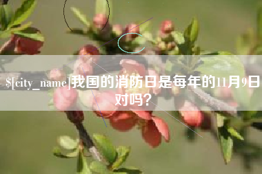 绍兴我国的消防日是每年的11月9日对吗？