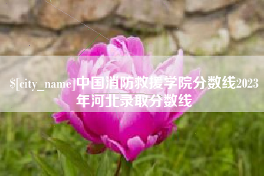 绍兴中国消防救援学院分数线2023年河北录取分数线
