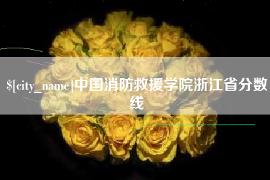绍兴中国消防救援学院浙江省分数线