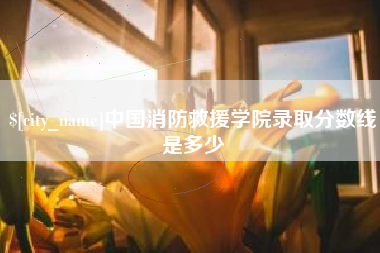 绍兴中国消防救援学院录取分数线是多少