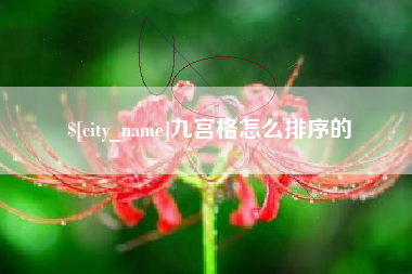 绍兴九宫格怎么排序的