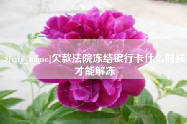 绍兴欠款法院冻结银行卡什么时候才能解冻