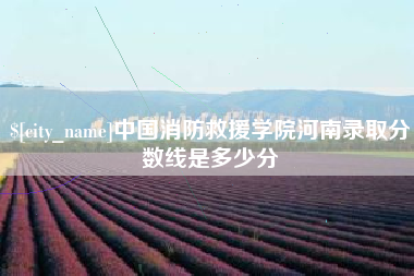 绍兴中国消防救援学院河南录取分数线是多少分