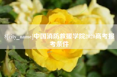 绍兴中国消防救援学院2020高考报考条件