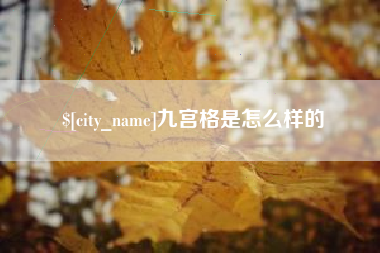 绍兴九宫格是怎么样的