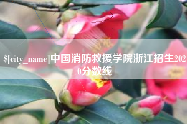 绍兴中国消防救援学院浙江招生2020分数线